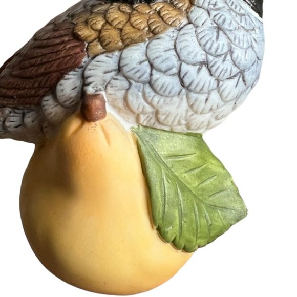 Two (2) Vtg 1991 Andrea by Sadek PARTRIDGE Porcelain Bisque Ornaments Japan 3" T - Picture 9 of 16